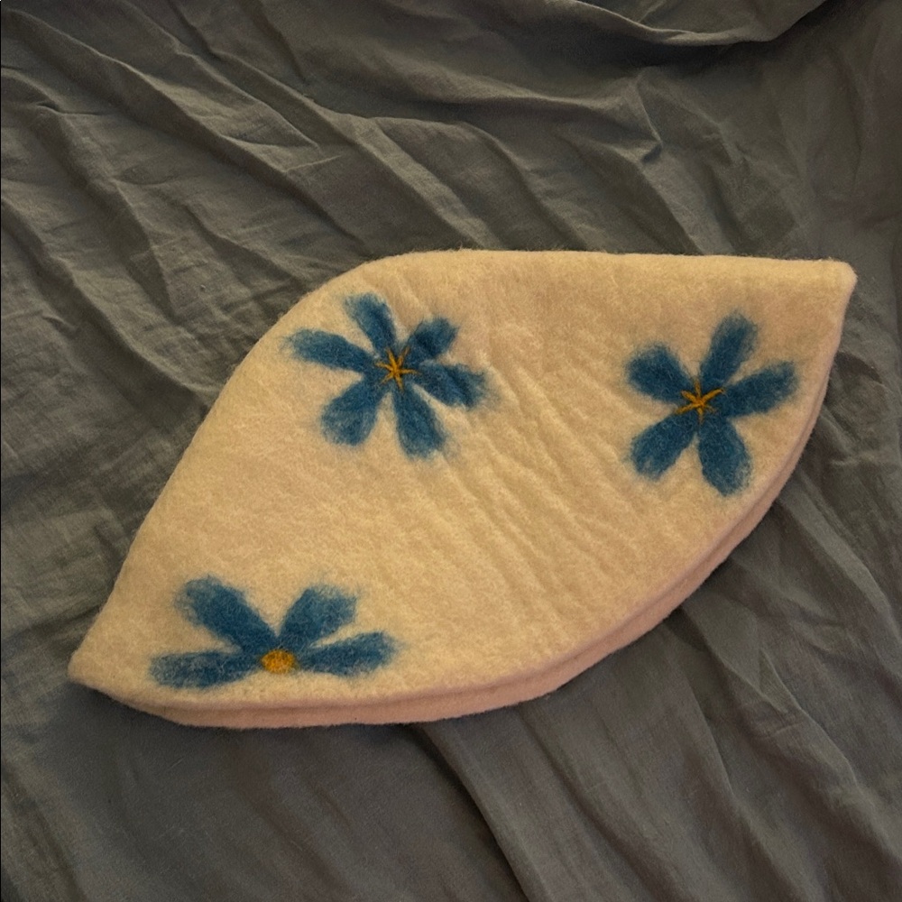 Floral Felt Sauna Hat